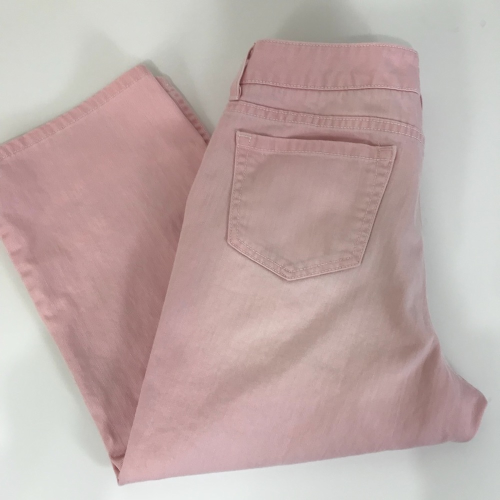 L.L. Bean pink denim capri jeans size 12